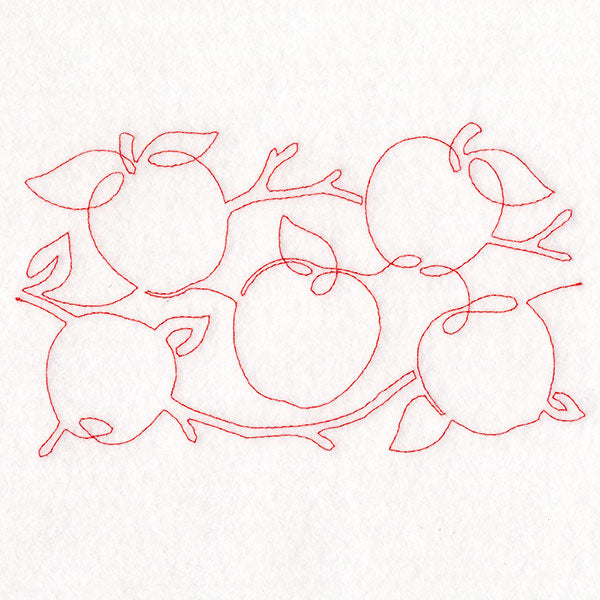 Autumn Harvest Apples (Edge-to-Edge Quilting)