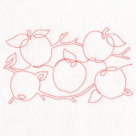 Autumn Harvest Apples (Edge-to-Edge Quilting)