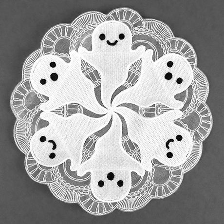 One for the Boos Ghost Doily (Organza)