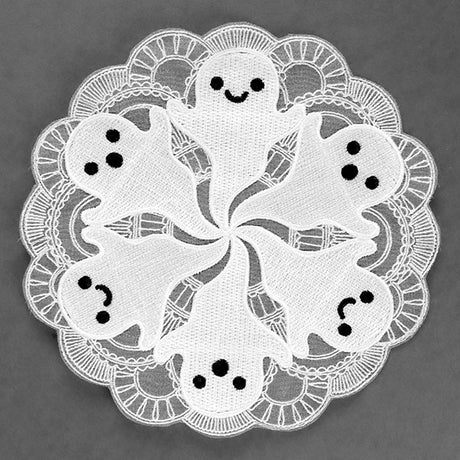 One for the Boos Ghost Doily (Organza)