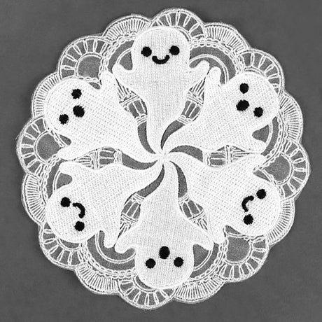 One for the Boos Ghost Doily (Organza)