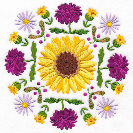 Fall Flowers Medallion