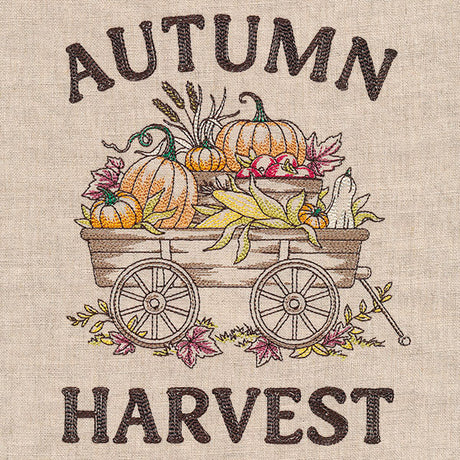 Autumn Harvest Bounty Wagon
