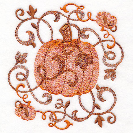 Festive Filigree Pumpkin Pillow Feature