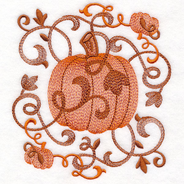 Festive Filigree Pumpkin Pillow Feature