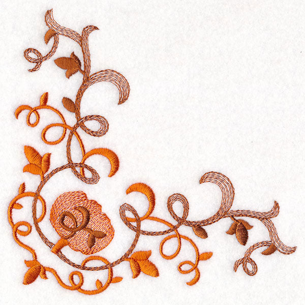 Festive Filigree Pumpkin Pillow Corner