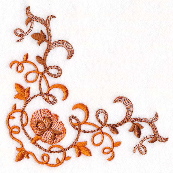 Festive Filigree Pumpkin Pillow Corner