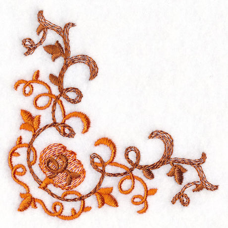Festive Filigree Pumpkin Pillow Corner