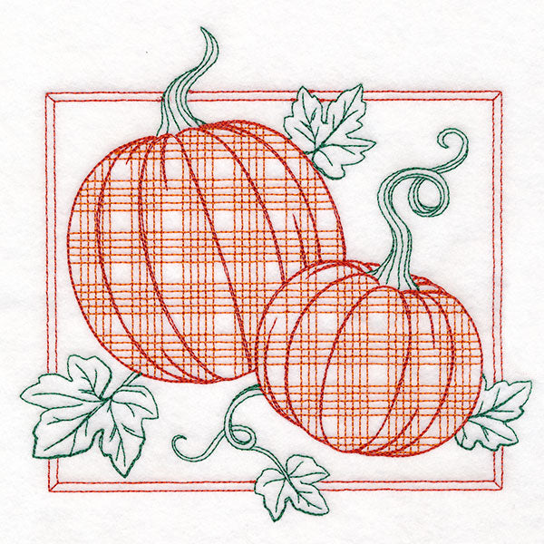 Retro Gingham Fruit - Pumpkin