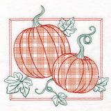 Retro Gingham Fruit - Pumpkin
