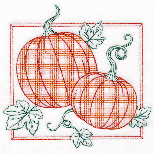 Retro Gingham Fruit - Pumpkin