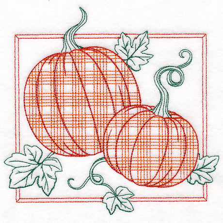 Retro Gingham Fruit - Pumpkin