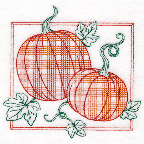 Retro Gingham Fruit - Pumpkin