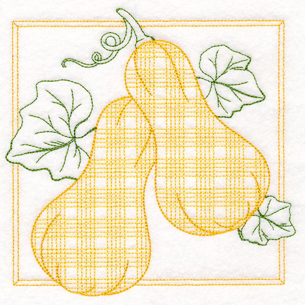 Retro Gingham Fruit - Squash