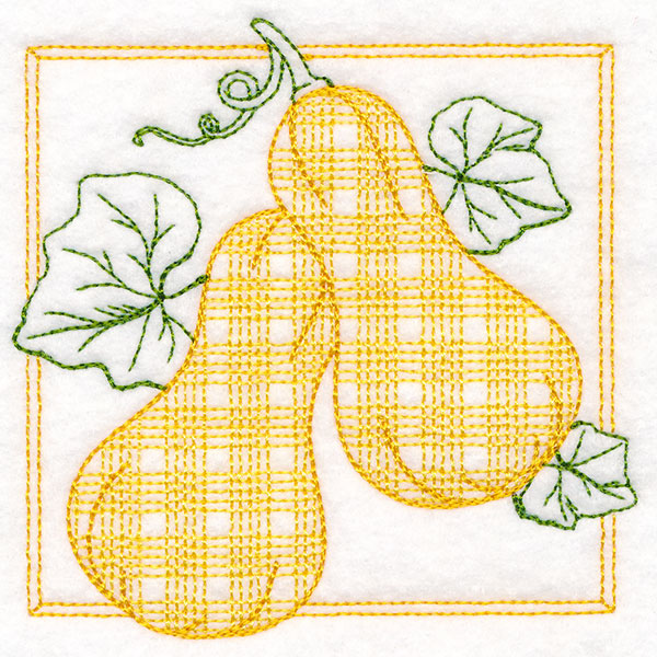 Retro Gingham Fruit - Squash