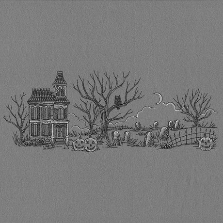 Haunted House Etching Border