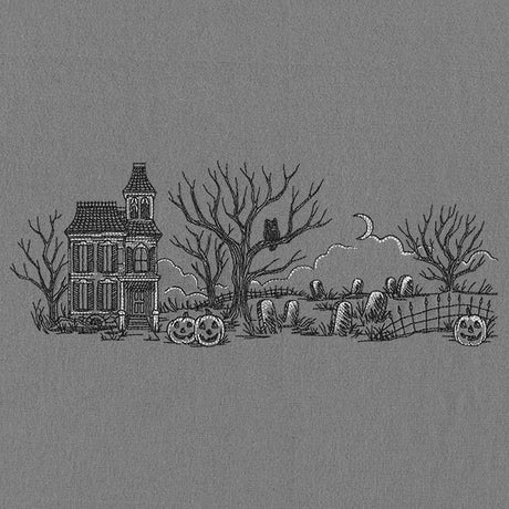 Haunted House Etching Border
