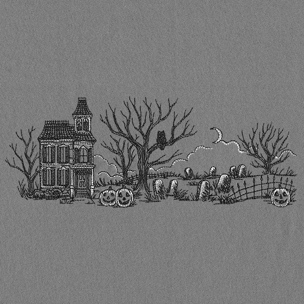 Haunted House Etching Border