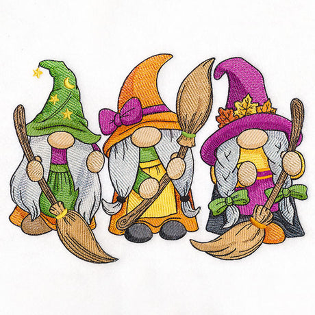 Witchy Halloween Gnomes Trio