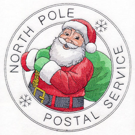 North Pole Postal Service Santa Stamp