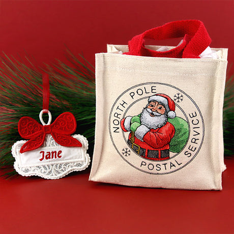 North Pole Postal Service Santa Stamp