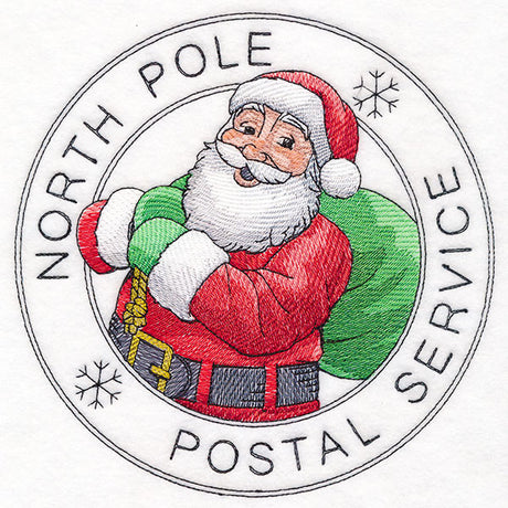 North Pole Postal Service Santa Stamp