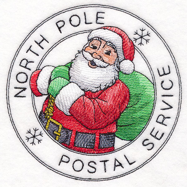 North Pole Postal Service Santa Stamp