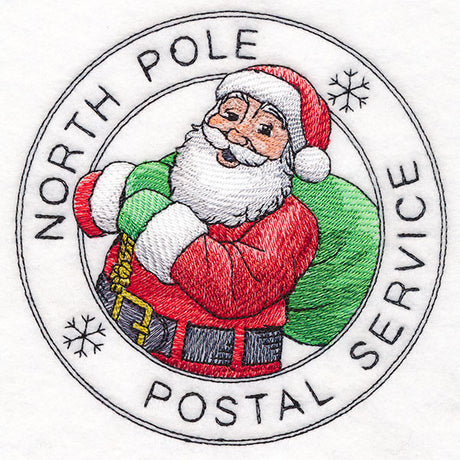 North Pole Postal Service Santa Stamp