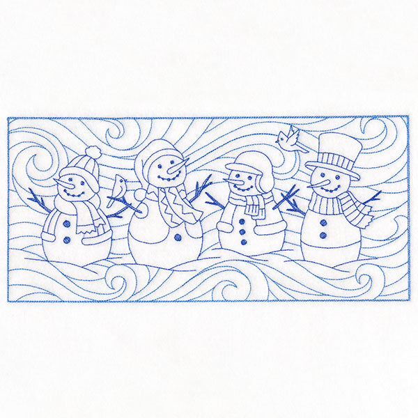 Wild Winter Snowmen Border (Double Run)