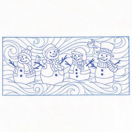Wild Winter Snowmen Border (Double Run)