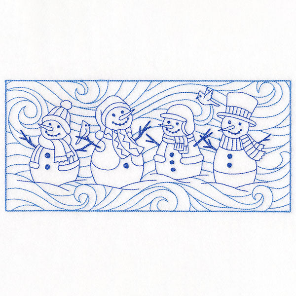 Wild Winter Snowmen Border (Double Run)