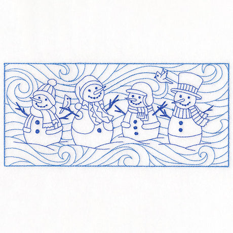 Wild Winter Snowmen Border (Double Run)