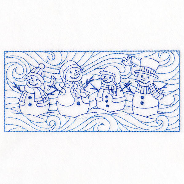 Wild Winter Snowmen Border (Double Run)