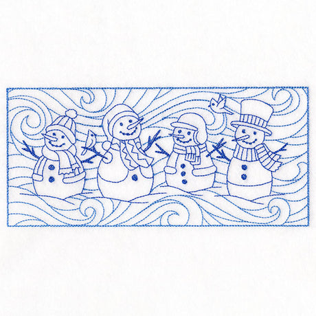 Wild Winter Snowmen Border (Double Run)