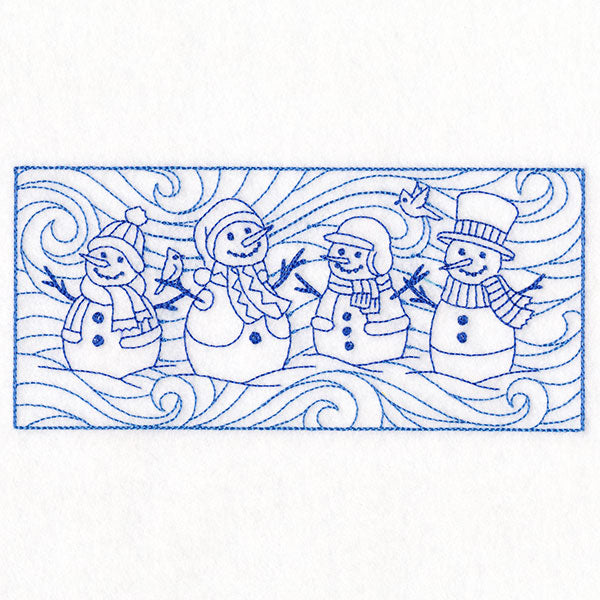 Wild Winter Snowmen Border (Double Run)