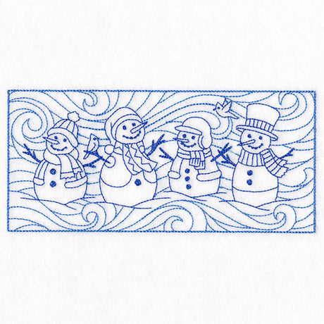 Wild Winter Snowmen Border (Double Run)