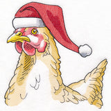 Plucky Christmas Chicken in Santa Hat