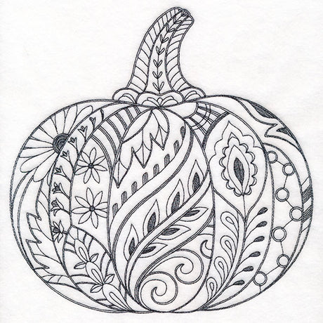 Doodle Treasure - Pumpkin (Blackwork)