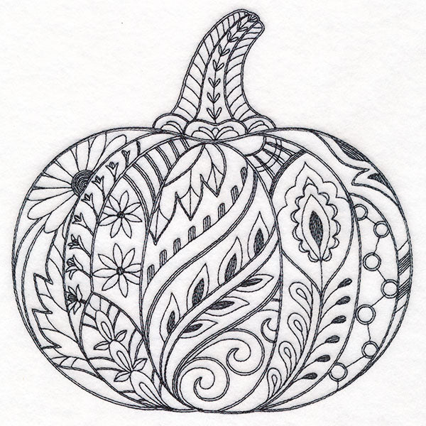 Doodle Treasure - Pumpkin (Blackwork)