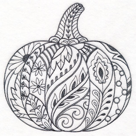 Doodle Treasure - Pumpkin (Blackwork)