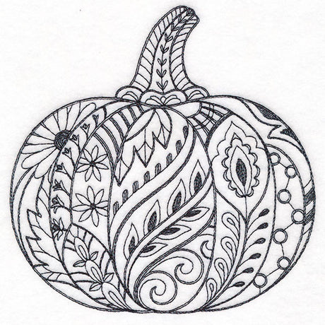 Doodle Treasure - Pumpkin (Blackwork)