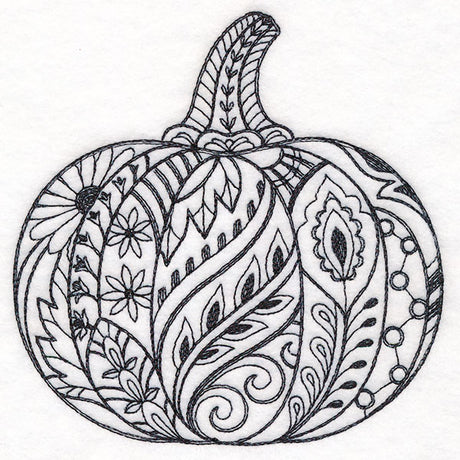Doodle Treasure - Pumpkin (Blackwork)