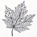 Doodle Treasures - Maple Leaf (Blackwork)