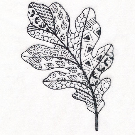 Doodle Treasures - Oak Leaf (Blackwork)