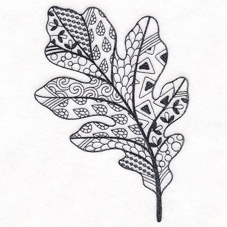 Doodle Treasures - Oak Leaf (Blackwork)