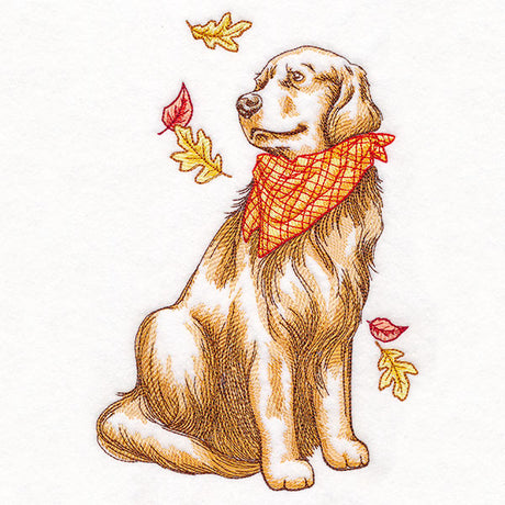 Fall Delights Golden Retriever