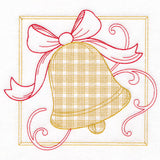 Retro Gingham Christmas Bell