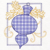 Retro Gingham Christmas Ornament