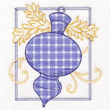 Retro Gingham Christmas Ornament