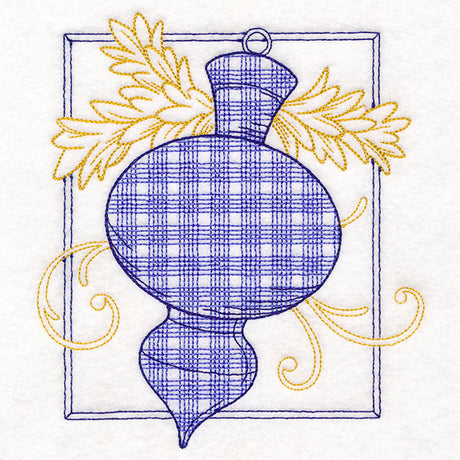 Retro Gingham Christmas Ornament